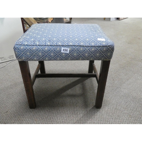 496 - An upholstered dressing table stool.