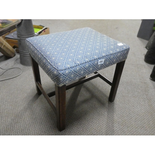 496 - An upholstered dressing table stool.