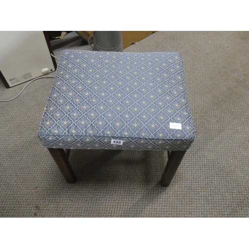 496 - An upholstered dressing table stool.