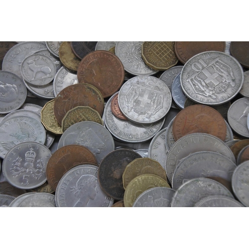 517 - A lot of various antique coinage and a miniature pewter seal figure.