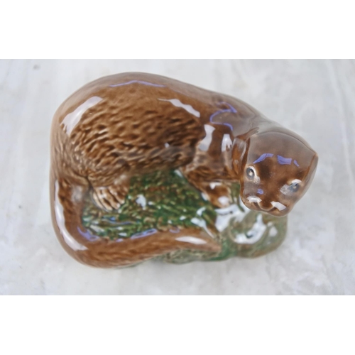 554 - An ornamental miniature decanter in the form of an otter by Beswick for Beneagles Scotch Whisky mode... 