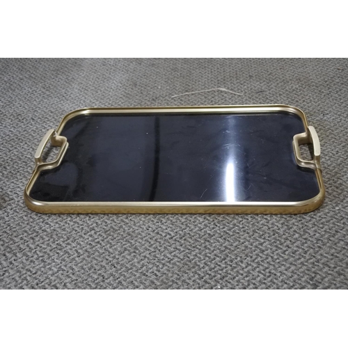 592 - A vintage Lumium stainless steel two handled tray.