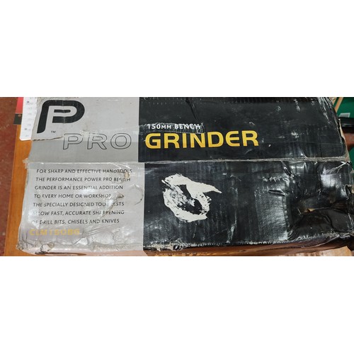 137 - A P-Pro 150mm Bench grinder in original packaging.  Approx 41x71x40cm.