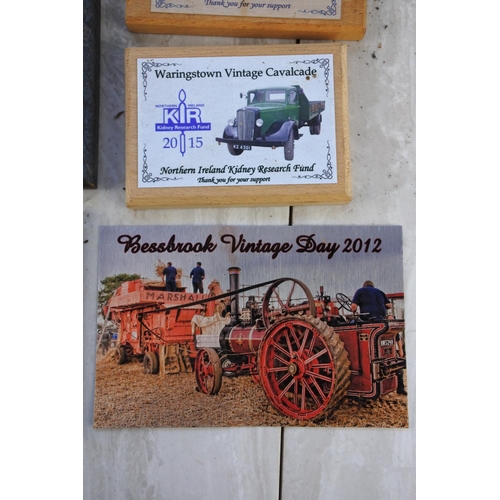 706 - Six vintage rally plaques to include Braid Valley, Waringstown Vintage Cavalcade, Cooley 96 Vintage ... 