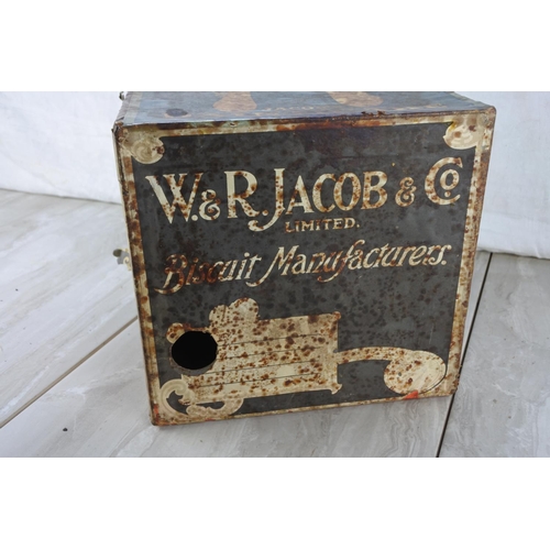 726 - A vintage metal advertising tin for Jacob's biscuits.