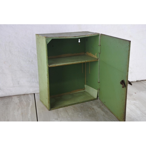 768 - A small metal cupboard.