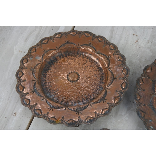 789 - Three antique copper plates.