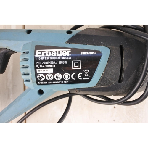 791 - An electric Erbauer 1100w reciprocating saw.