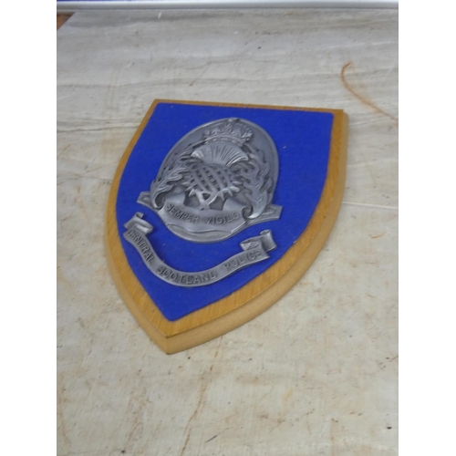 812 - A Central Scotland Police wall plaque.  Approx 18x22cm.