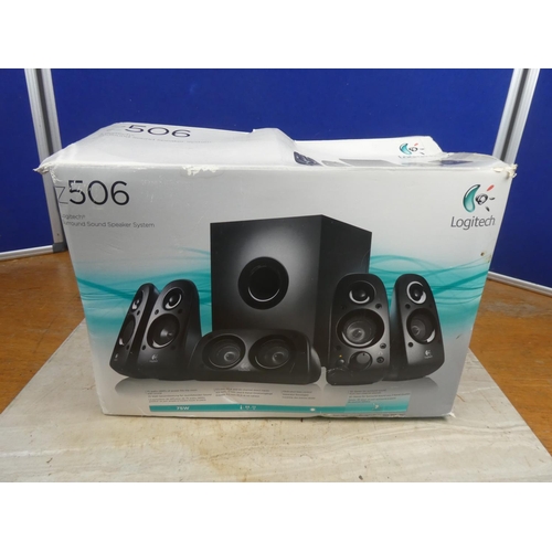 815 - A Logitech surround sound speaker system.