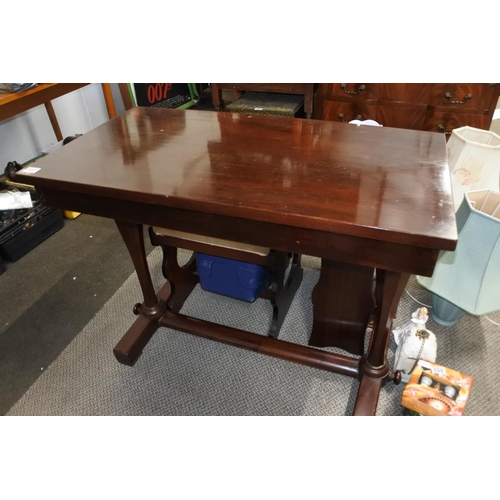 857 - An antique mahogany console/sofa table.  Approx 96x77x52cm.