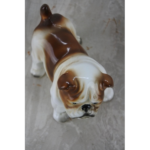 873 - A ceramic bull dog.