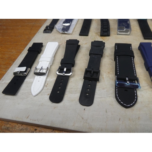 920 - 35 - assorted rubber/plastic/silicon watch straps.