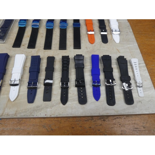 920 - 35 - assorted rubber/plastic/silicon watch straps.