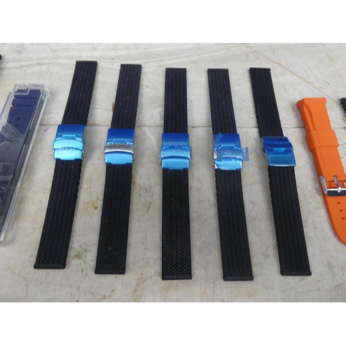 920 - 35 - assorted rubber/plastic/silicon watch straps.