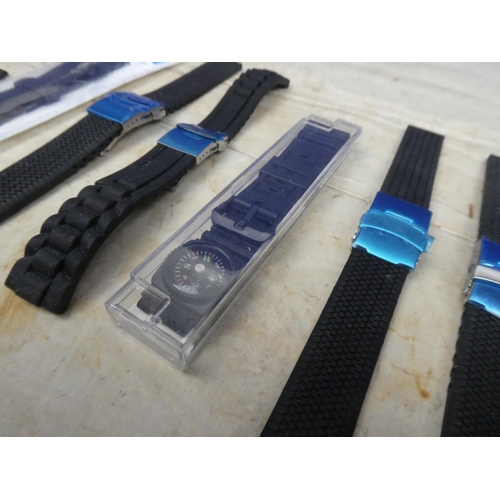 920 - 35 - assorted rubber/plastic/silicon watch straps.