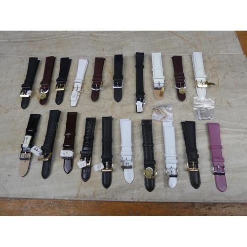 924 - 21 - 18mm various coloured watch straps.