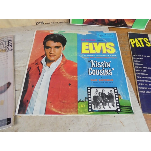 929 - A lot of vintage records/albums to include Elvis, a Golden Age of Donegan, The Graduate and more.