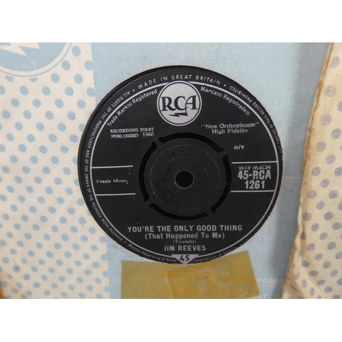 931 - A large lot of vintage 45's to include Jim Reeves 'Danny Boy', Frankie McBride, The Gun of Billy the... 