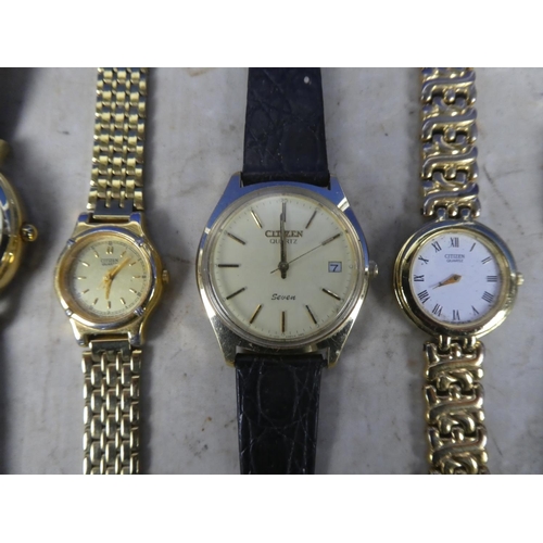 943 - A large lot of assorted watches by Citizen, for parts and repair.