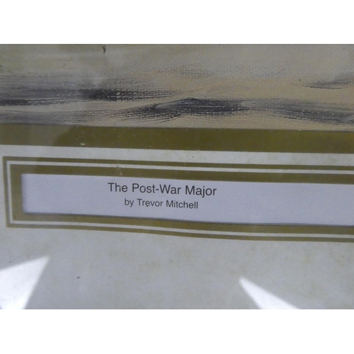 961 - A gilt framed print, 'The Post War Major'.  Approx 44x48cm.