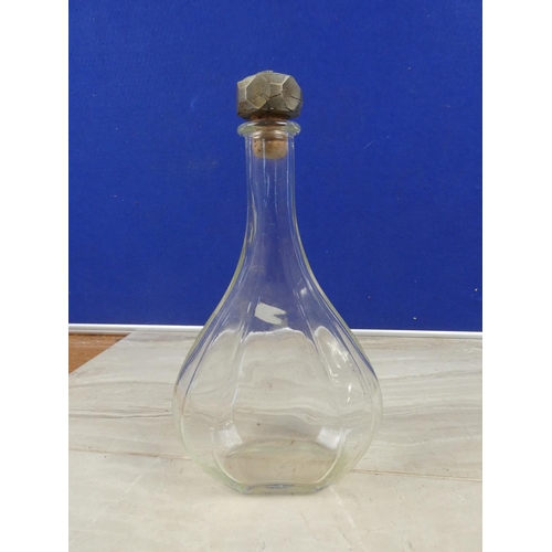 967 - An antique glass spirit bottle.