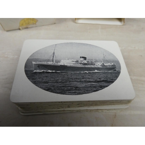 977 - Two sets of vintage 'The Union Castle Mail Steamship Company Ltd' playing cards