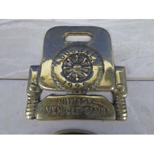 991 - A lot of vintage rally brass plaques to include Loughgall 1998, Ballyeaston Group 2006 and Armaghdow... 