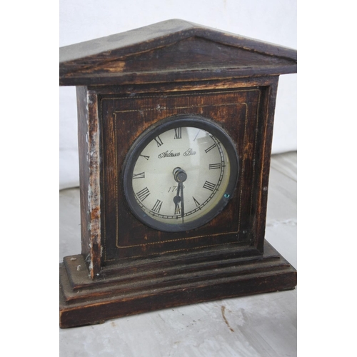 1026 - A stunning vintage Europa mantle clock with koha paua shell and four other clocks.