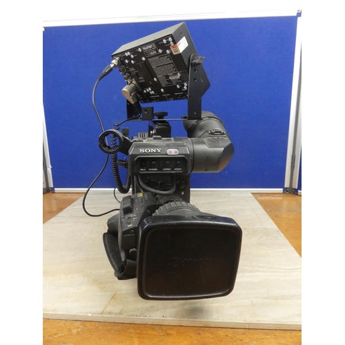 606 - A vintage Sony DVCAM including a TELETEST Broadcast Technology OZL1702 Camera Monitor.