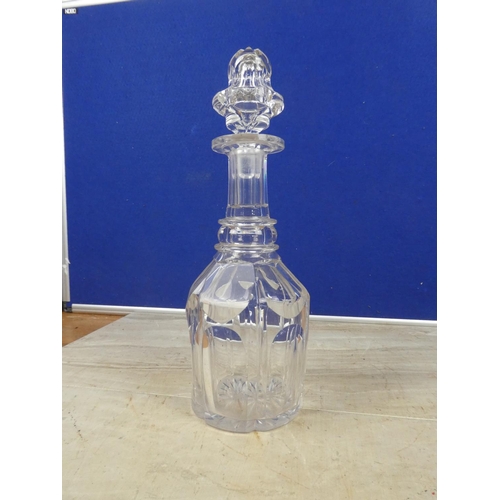 626 - A Victorian glass decanter and stopper.