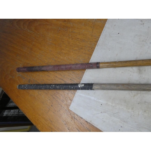 648 - Two antique Hickory Shaft golf clubs.