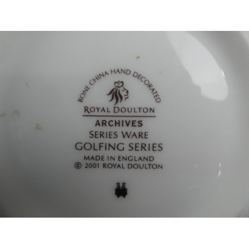 665 - A large Royal Doulton Archives Series Ware 'Golfing Series - Rules of Golf' tankard.