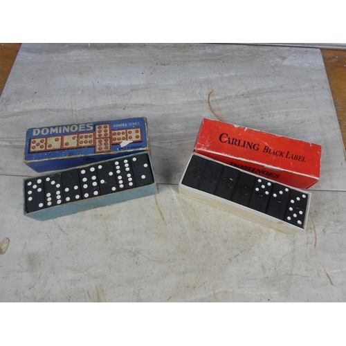 669 - A vintage boxed Carling Black Label and Chad Valley dominoes games.