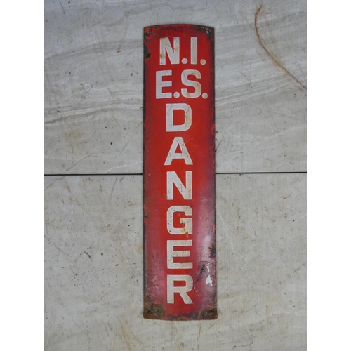 694 - An enamel 'Danger' sign for Northern Ireland Electricity.  Approx 8x31cm.