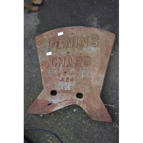 1245 - A cast iron Dening Chard agricultural cover.