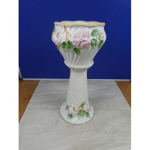 1108 - A ceramic jardinière and matching plant pot.  Approx 45cm.