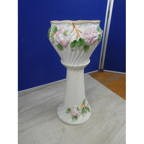 1108 - A ceramic jardinière and matching plant pot.  Approx 45cm.