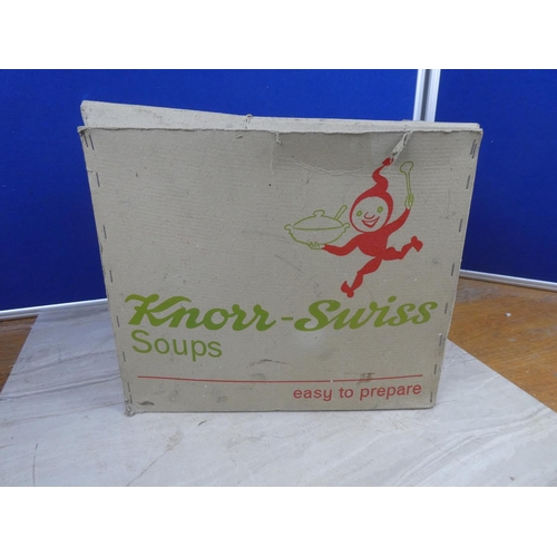 1110 - A vintage Knorr Swiss Soups cardboard box,