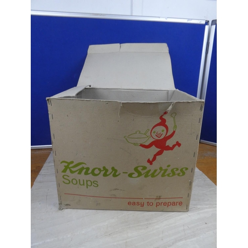 1110 - A vintage Knorr Swiss Soups cardboard box,