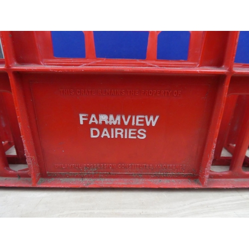 1111 - A vintage Farmview Dairies bottle crate.