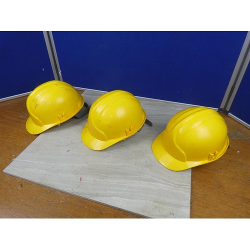 1117 - Three JSP hard hats.