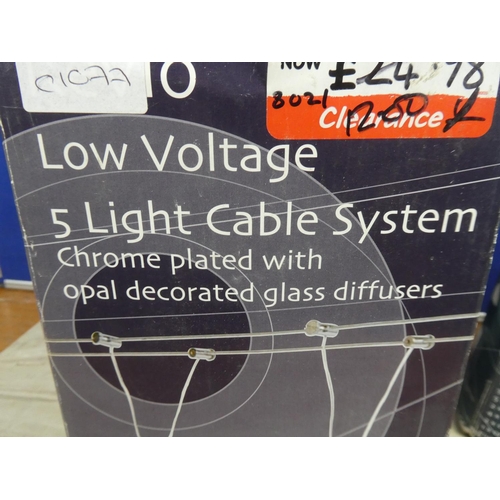 1126 - Four boxed Revlo ceiling lights.