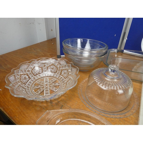 1138 - An Arcoroc french glass cheese dish, a vintage baking bowl and lots more.