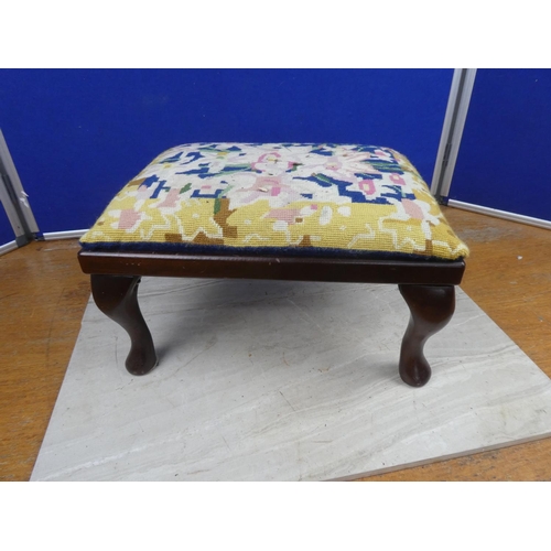 1140 - A tapestry topped footstool.