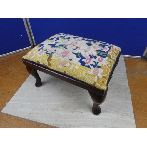 1140 - A tapestry topped footstool.