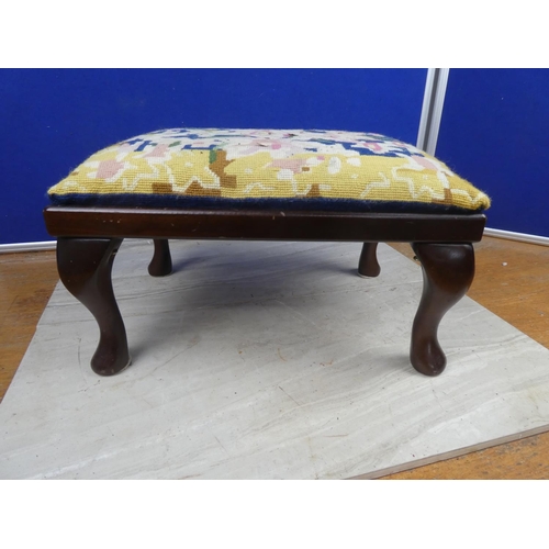 1140 - A tapestry topped footstool.