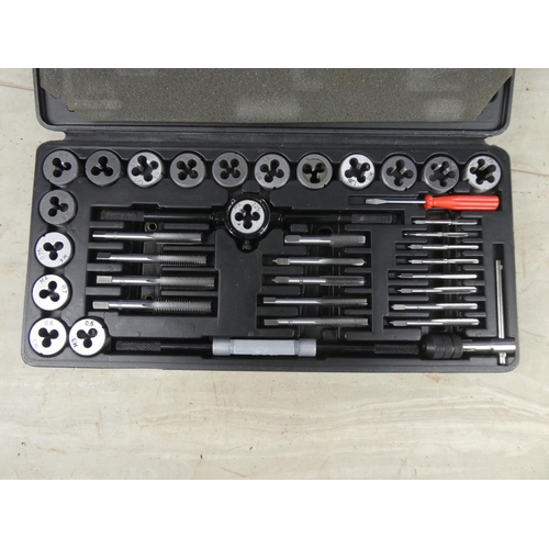 1168 - A cased Siegen 39 piece tap and die set.