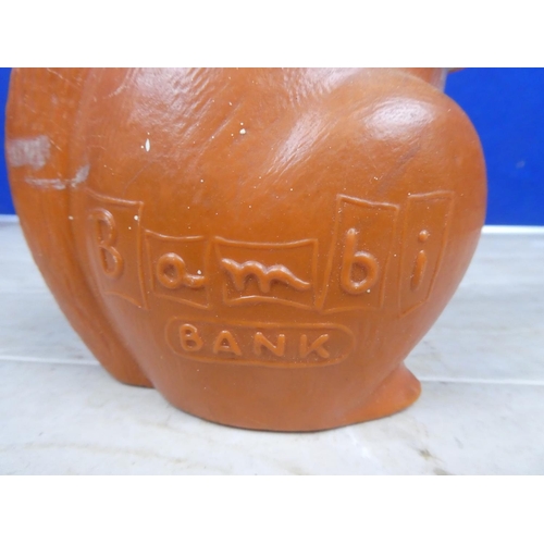 107 - A vintage plastic Bambi Bank money box.