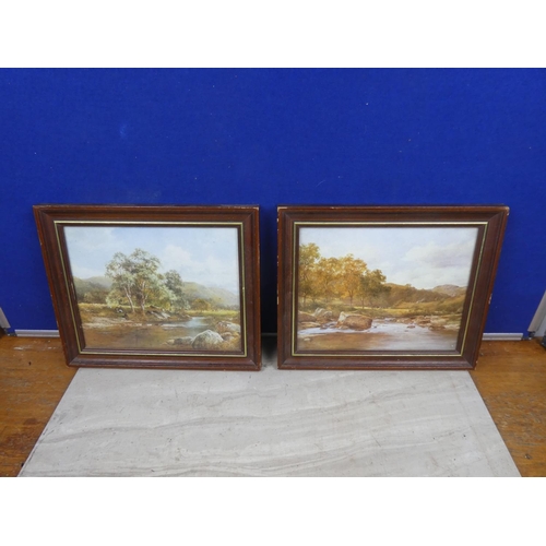 431 - A pair of framed pictures. Approx 30x25cm.